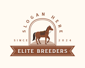 Riding Stallion Horse logo design