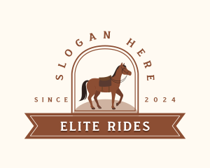 Riding Stallion Horse logo design