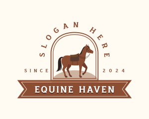 Riding Stallion Horse logo design