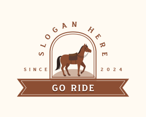 Riding Stallion Horse logo design