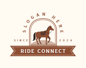 Riding Stallion Horse logo design