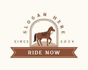 Riding Stallion Horse logo design