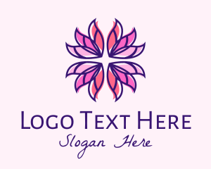 Symmetrical - Floral Stained Glass logo design
