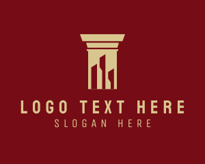 Column Building Architecture Logo