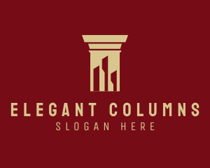 Column Building Architecture logo design