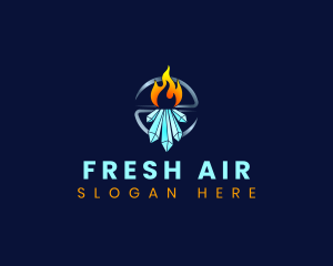 Fire Ice HVAC logo design