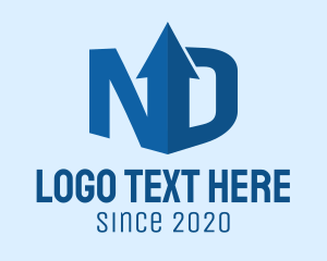 Transfer - Data Upload N & D logo design
