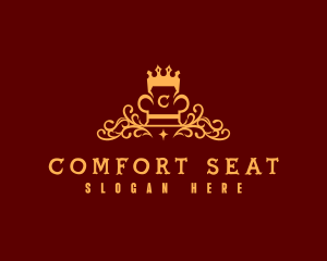 Ornamental Royal Chair logo design