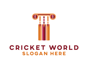 Cricket Bat Sport logo design