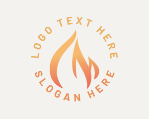 Fire - Hot Heating Fire logo design