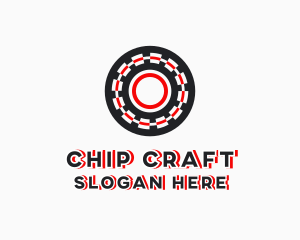 Casino Chip Gamble logo design