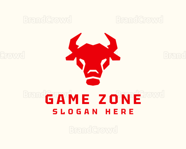 Geometric Bull Horns Logo