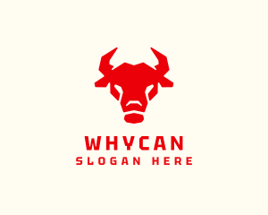 Geometric Bull Horns  Logo