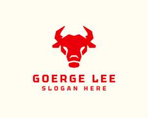 Steakhouse - Geometric Bull Horns logo design