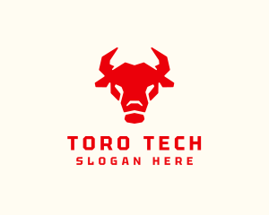 Geometric Bull Horns  logo design