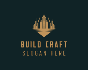 Skyscraper Building Tower logo design