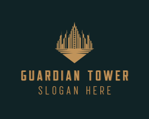 Skyscraper Building Tower logo design