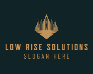 Skyscraper Building Tower logo design