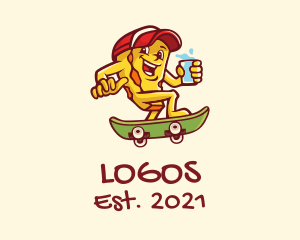 Character - Cool Cheese Dairy Skater logo design