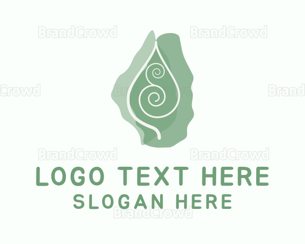 Natural Spiral Leaf Logo