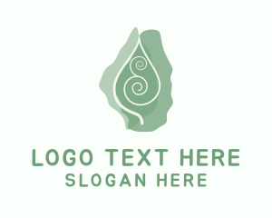 Lineart - Natural Spiral Leaf logo design