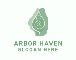 Arbor - Natural Spiral Leaf logo design