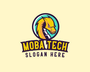 Moba - Fierce Dragon Streaming logo design