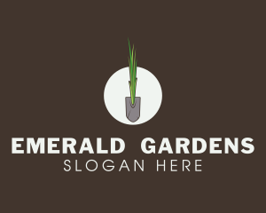 Organic Shovel Grass logo design