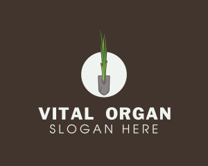 Organic Shovel Grass logo design