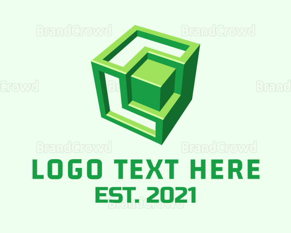 Green 3D Cube Logo