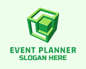 Green 3D Cube Logo