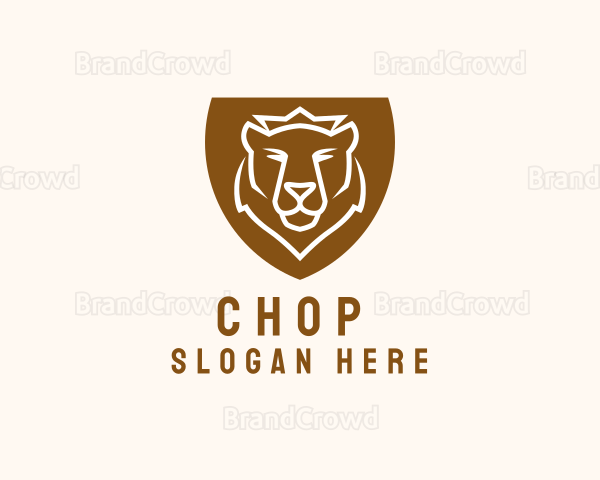 Grizzly Bear Shield Logo