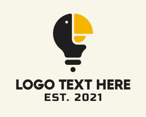 Pet Store - Toucan Light Bulb logo design