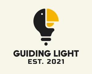 Toucan Light Bulb  logo design