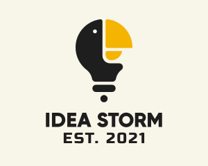 Toucan Light Bulb  logo design