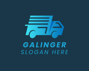 Freight - Blue Delivery Van logo design