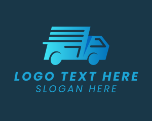 Blue Delivery Van  Logo