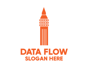 Data Server Building logo design