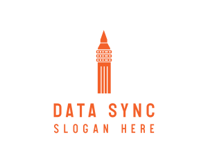 Data Server Building logo design