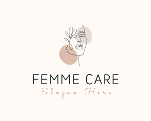 Floral Woman Skin Care logo design