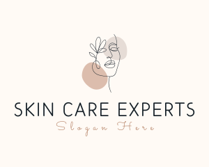 Floral Woman Skin Care logo design