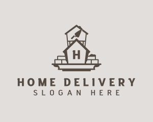 House Brick Construction logo design