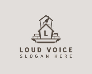 House Brick Construction logo design