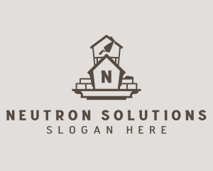 House Brick Construction logo design