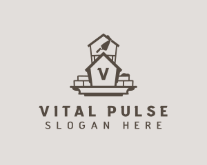 House Brick Construction logo design