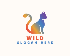 Business - Gradient Rainbow Cat logo design