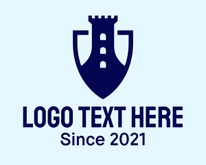 Tower - Castle Turret Shield logo design