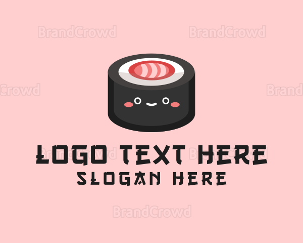 Sushi Roll Snack Logo