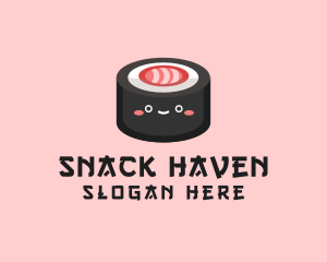 Sushi Roll Snack  logo design