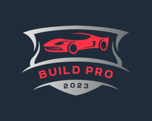 Racing - Sports Car Racing Shield logo design